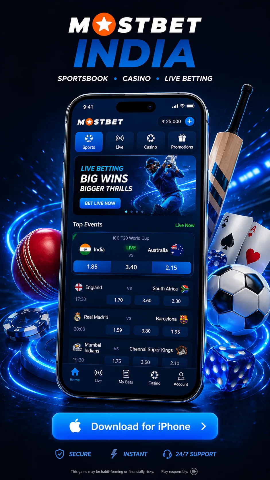 Mostbet iOS app download India