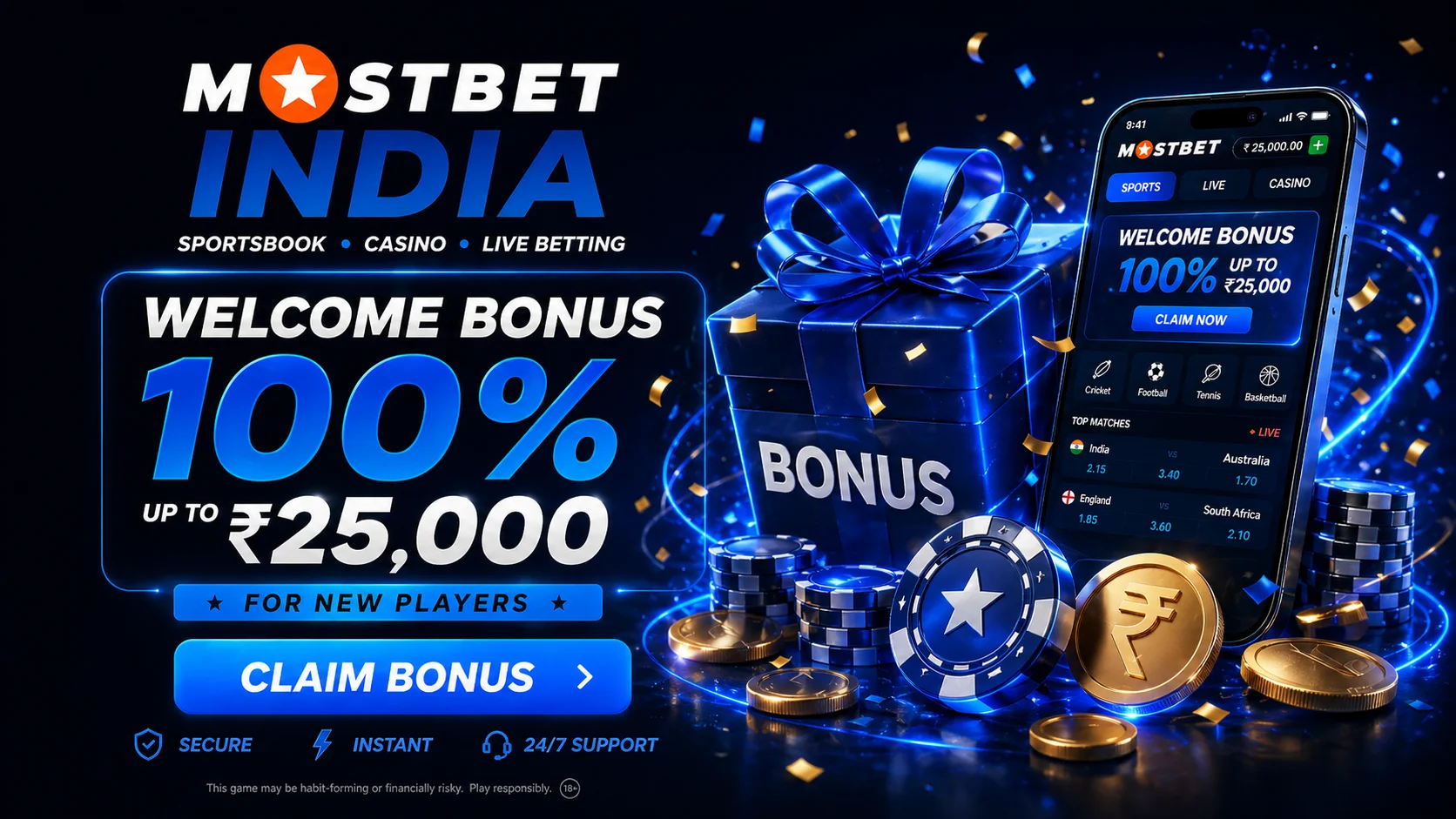 Mostbet India welcome bonus 150%